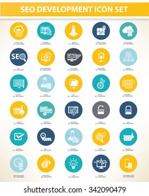 SEO development icons,vector