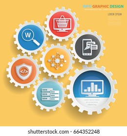 SEO development info graphic design,clean vector