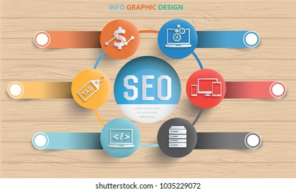 SEO development info graphic design,vector