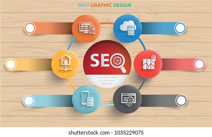 SEO development info graphic design,vector