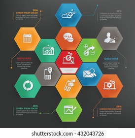 SEO development info graphic design,vector