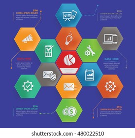 
SEO development info graphic design,vector