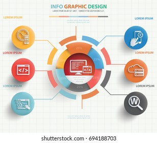 SEO development info graphic design,vector