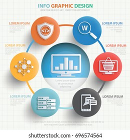 SEO development info graphic design,vector
