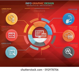 SEO development info graphics design,clean vector