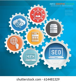 SEO development info graphics design,clean vector
