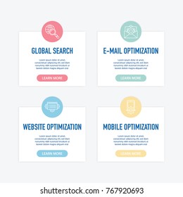 SEO And Development Infographic Icons