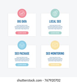 SEO And Development Infographic Icons