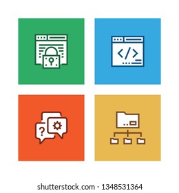 SEO AND DEVELOPMENT LINE ICON SET