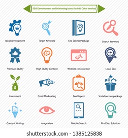 SEO, Development and Marketing Icons Set 02 (Color Version