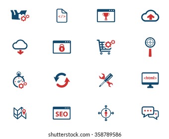 SEO and development simply icons for web