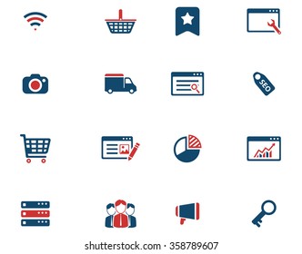 SEO and development simply icons for web