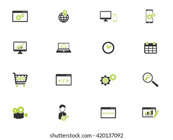 SEO and development simply icons for web