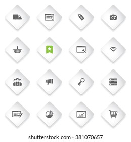 SEO and development simply symbols for web icons
