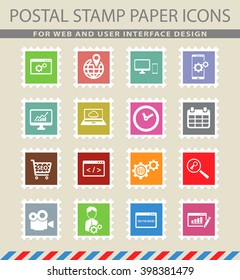 SEO and development simply symbols for web icons