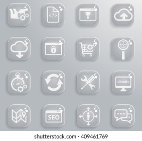 SEO and development simply symbols for web icons