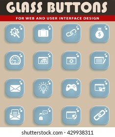 SEO and development simply symbols for web icons