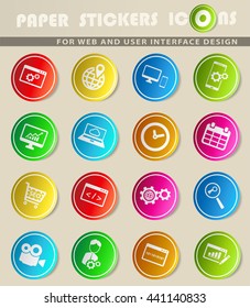 SEO and development simply symbols for web icons