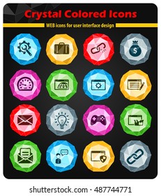 SEO and development simply symbols for web icons