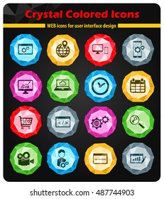 SEO and development simply symbols for web icons