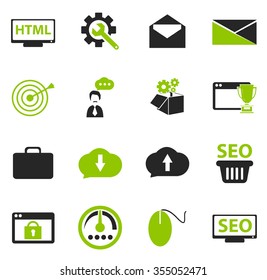 SEO and Development symbol for web icons