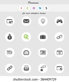 SEO and development vector icons for web sites and user interface