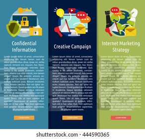SEO and Development Vertical Banner Concept