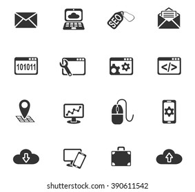 seo and development web icons for user interface design