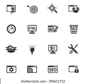 seo and development web icons for user interface design