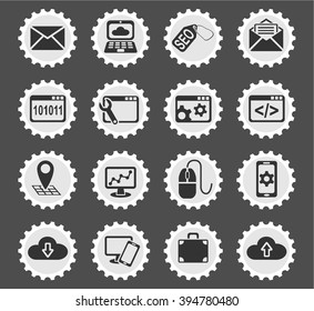 seo and development web icons for user interface design