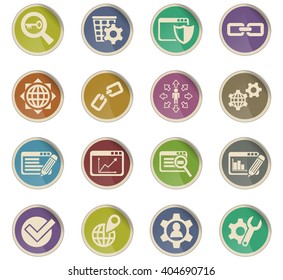 seo and development web icons for user interface design
