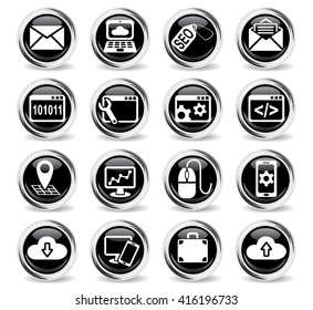 seo and development web icons for user interface design