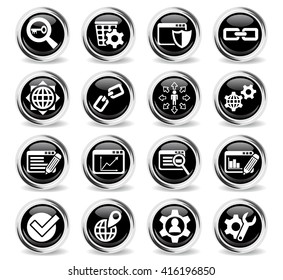 seo and development web icons for user interface design