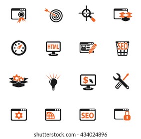 seo and development web icons for user interface design