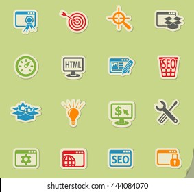 seo and development web icons for user interface design