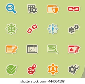 seo and development web icons for user interface design