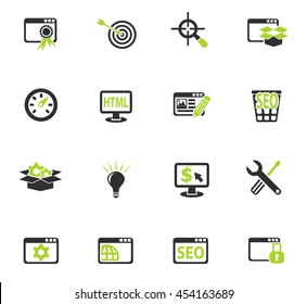 seo and development web icons for user interface design