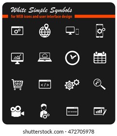 seo and development web icons for user interface design