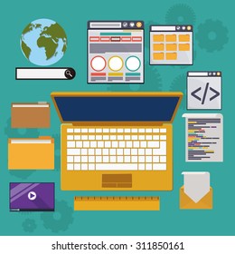 SEO digital design, vector illustration eps 10