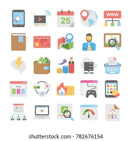 Seo and Digital Marketing Flat Colored Icons 2