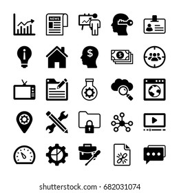 Seo and Digital Marketing Glyph Vector Icons