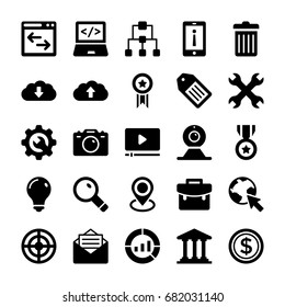 Seo and Digital Marketing Glyph Vector Icons