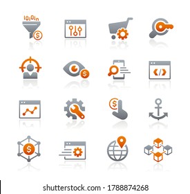 SEO and Digital Marketing Icons 1 of 2 // Graphite Series