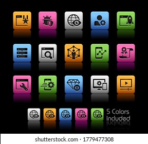 SEO and Digital Marketing Icons 2 of 2 // ColorBox Series - The Vector file includes 5 color versions for each icon in different layers.