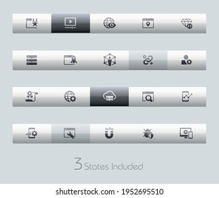 SEO and Digital Marketing Icons 2 of 2 - Classic Series - The EPS includes 3 states in different layers.