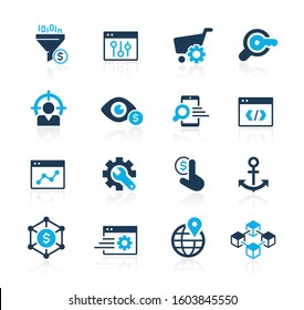 SEO & Digital Martketing Icons 1 of 2 // Azure Series