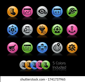 SEO and Digital Martketing Icons 1 of 2 // The vector file Includes 5 color versions in different layers.