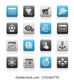 SEO and Digital Martketing Icons 1 of 2 // Matte Series