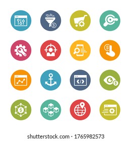 SEO and Digital Martketing Icons 1 of 2 // Fresh Colors