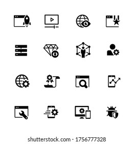 SEO and Digital Martketing Icons 2 of 2 // Black Series